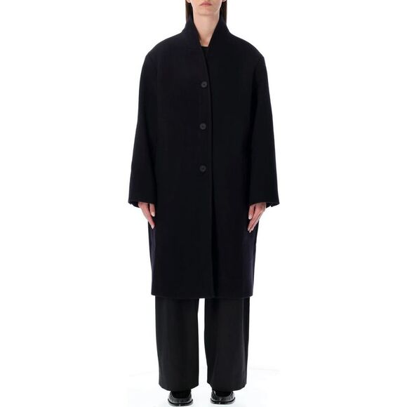 STUDIO NICHOLSON Women's Oversized Double-Breasted Trench Coat Women DARK NAVY